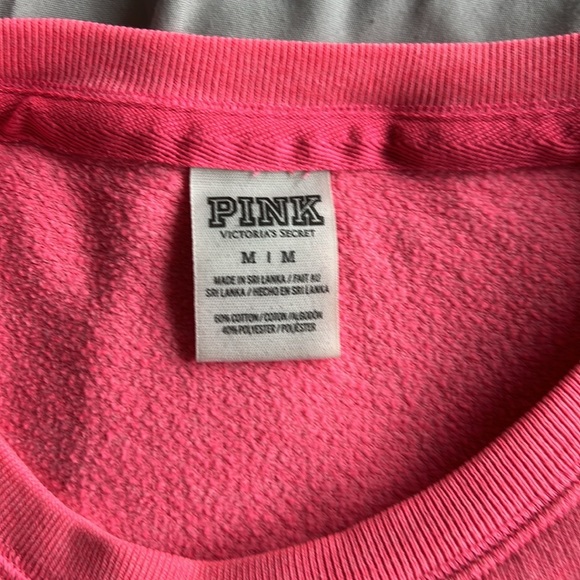 PINK Victorias Secret lightweight Sweatshirt Long Sleeve Love Junior Medium Y2K - Picture 5 of 5